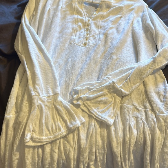 Free people flowy button tunic in white size Medium - Picture 4 of 8